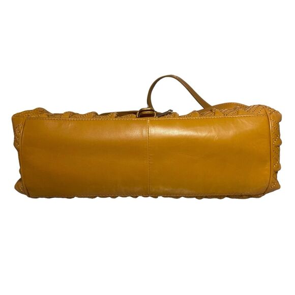 Cole Haan Jenna Brown Genuine Leather Quilted Handbag Shoulder Bag Satchel $398 - Picture 10 of 15